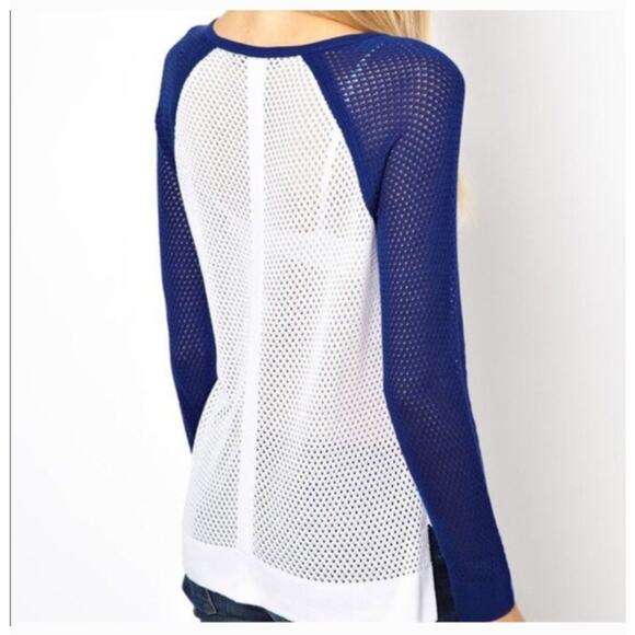 Rag & Bone Colorblock Perforated Sweater Top - Picture 2 of 5